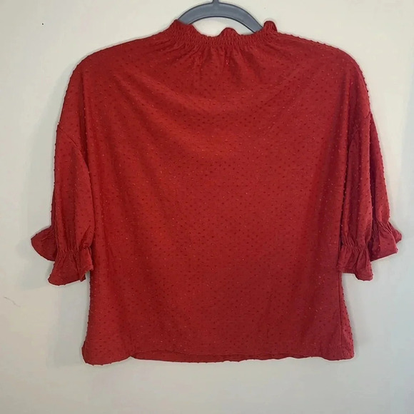 NWT MADEWELL Clipdot Ruffle Top in Etruscan Clay XS - Picture 7 of 9